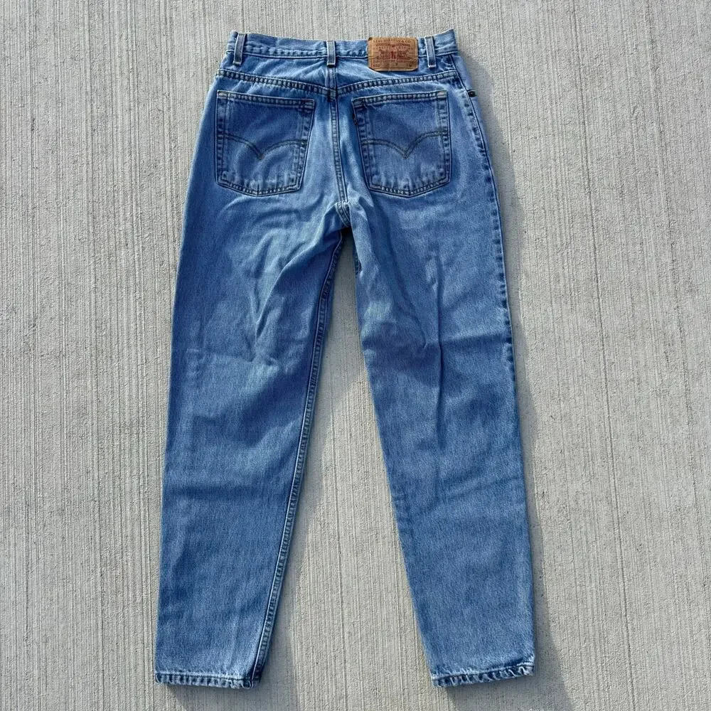 Vintage Y2K Levi's 550 Relaxed Fit Tapered Leg Jeans Mom Ladies 11 Jr M - Picture 3 of 13